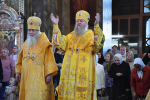Высокопреосвященнейший схимитрополит Никон (Васин) и Преосвященнейший Евфимий, епископ Усманский, викарий Липецкой епархии, совершили Божественную литургию во Владимирском соборе Задонского Рождество-Богородицкого мужского монастыря