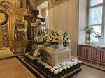 Глава Липецкой митрополии в Богоявленском кафедральном соборе в Елохове г. Москвы, совершил Божественную литургию и панихиду по случаю 36-й годовщины со дня интронизации приснопамятного Святейшего Патриарха Московского и всея Руси Алексия II