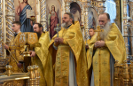 В Неделю 8-ю по Пятидесятнице, Высокопреосвященнейший схимитрополит Никон (Васин) и Преосвященнейший Евфимий, епископ Усманский, викарий Липецкой епархии совершили Божественную литургию