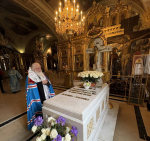 Высокопреосвященнейший Арсений, митрополит Липецкий и Задонский совершил панихиду у гробницы приснопамятного Святейшего Патриарха Московского и всея Руси Алексия II, в день 65-ой годовщины архиерейской хиротонии почившего Первосвятителя